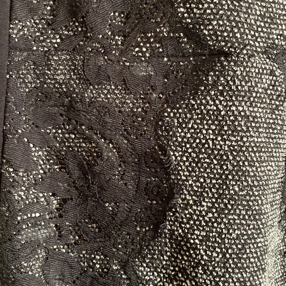 Lane Bryant Black Panel Front Dress with Lace Overlay-Size 18 - Picture 4 of 5